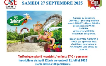 Sortie Parc Asterix