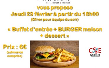 2ème repas pour équipes postées