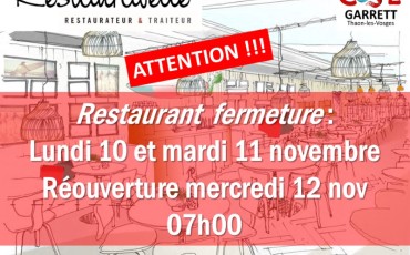 FERMETURE RESTO
