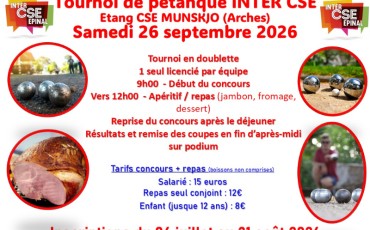TOURNOI PETANQUE INTER CSE