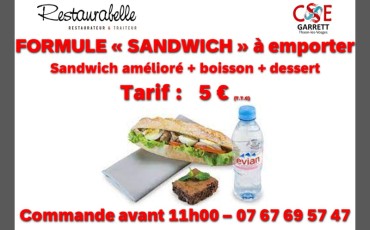 FORMULE SANDWICH A EMPORTER