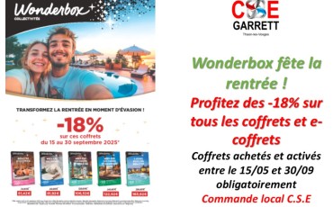 WONDERBOX offre -18%