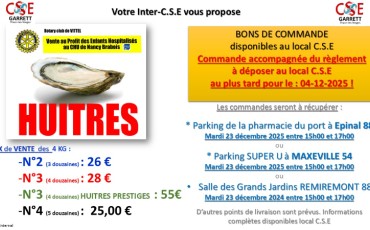 Commande HUITRES