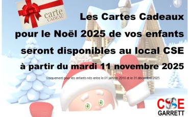 CARTES CADEAUX NOEL ENFANTS