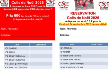 COLIS DE NOEL 2026