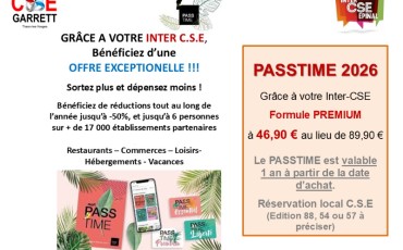 Commande PASSTIME 2026