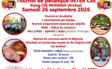 TOURNOI PETANQUE INTER CSE
