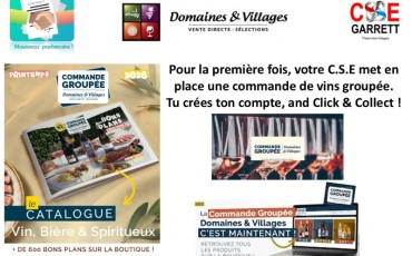 Vente groupée vins et bières DOMAINES & VILLAGES