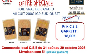 VENTE FOIES GRAS MI-CUITS