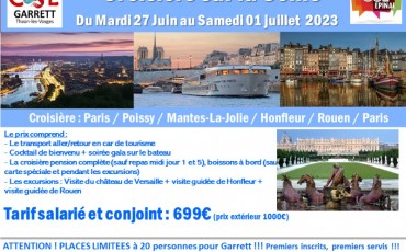 Croisière sur la Seine 2023