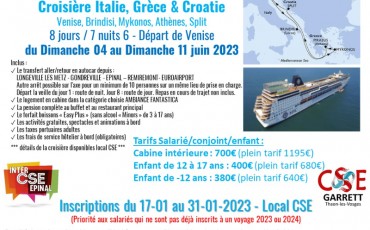 INTER CSE FETE SES 5 ANS CROISIERE