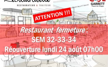 FERMETURE LOCAL CSE