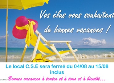 BONNES VACANCES