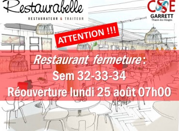 FERMETURE ETE RESTO