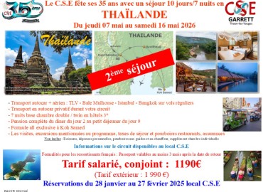 Séjour Thailande