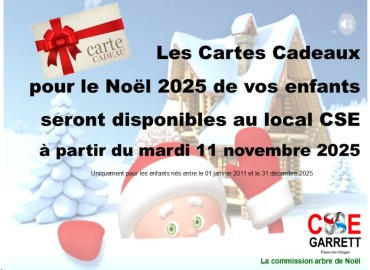 CARTE CADEAUX NOEL ENFANTS
