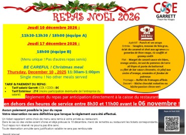 REPAS DE NOEL