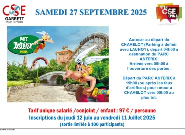 Sortie Parc Asterix