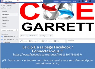 Le C.S.E a sa page FACEBOOK