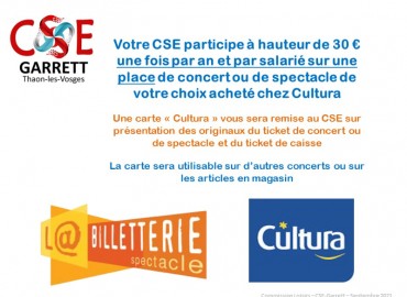 PARTICIPATION CONCERTS OU SPECTACLES