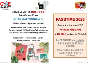 Commande PASSTIME 2026